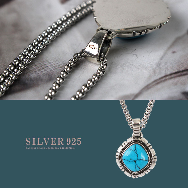 楽天市場】シルバー925 ネイティブジュエリー ターコイズペンダント