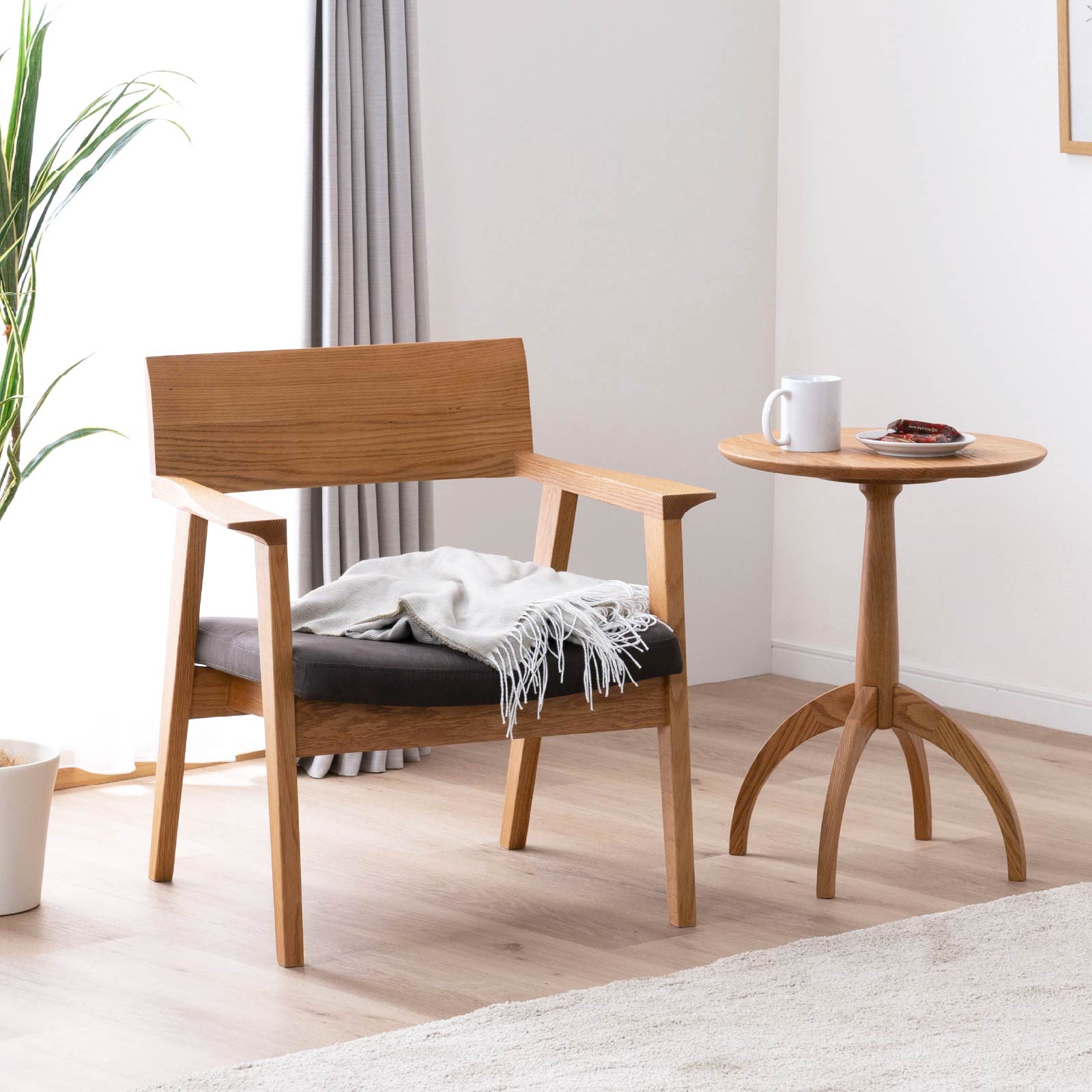 楽天市場】ダイニングチェア 無垢材 アーム チェア チェアー イス 椅子