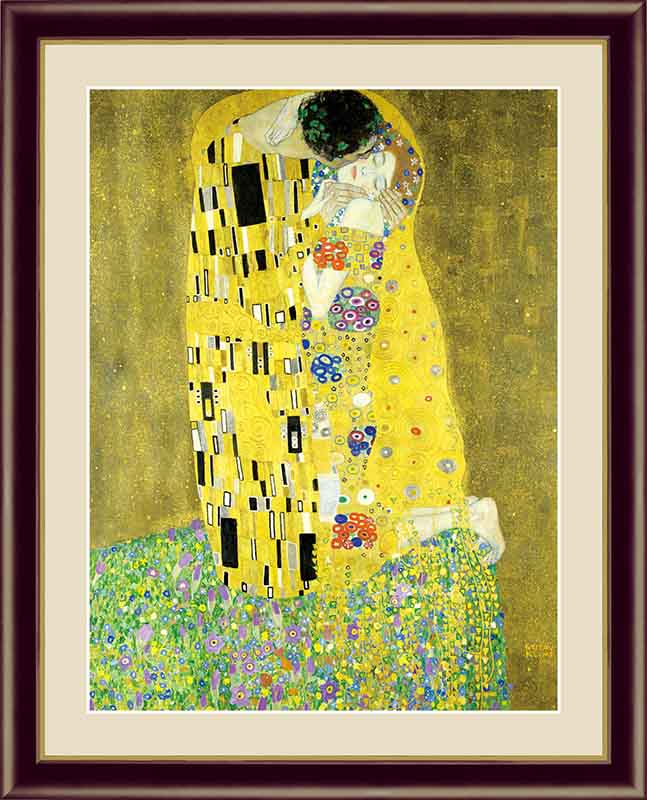 楽天市場】アート額絵 グスタフ・クリムト 接吻 G4-BM070 F6 F4 名画