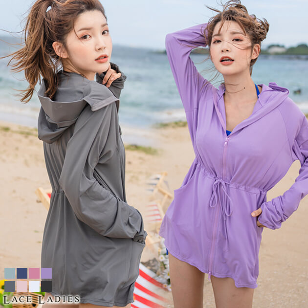 楽天市場】フード付き長袖ラッシュガード UVカットマスク焼け止 紫外線