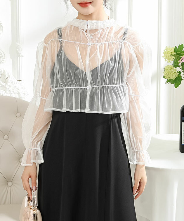 楽天市場】【2点セット】シアー ボレロ付き キャミソール マキシ