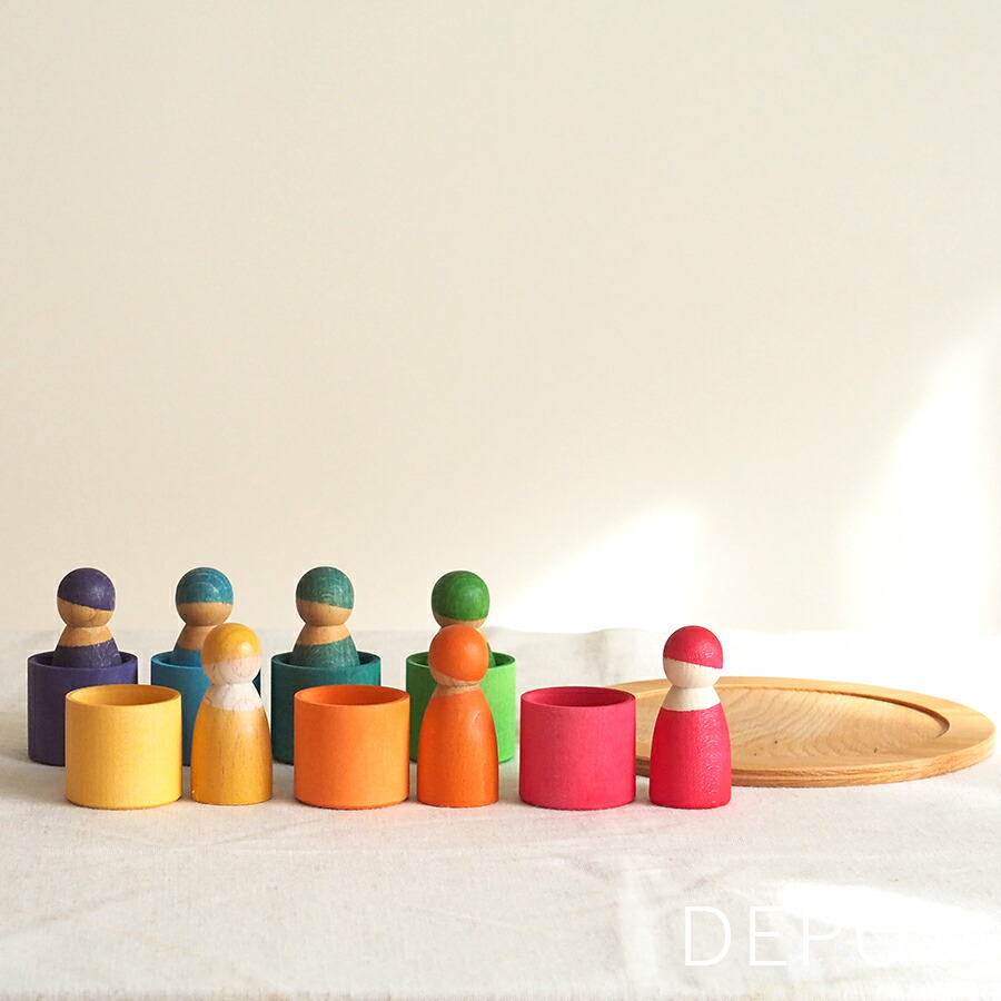 楽天市場】グリムス社 Grimm'S カラフルフレンズ 木のおもちゃ 知育