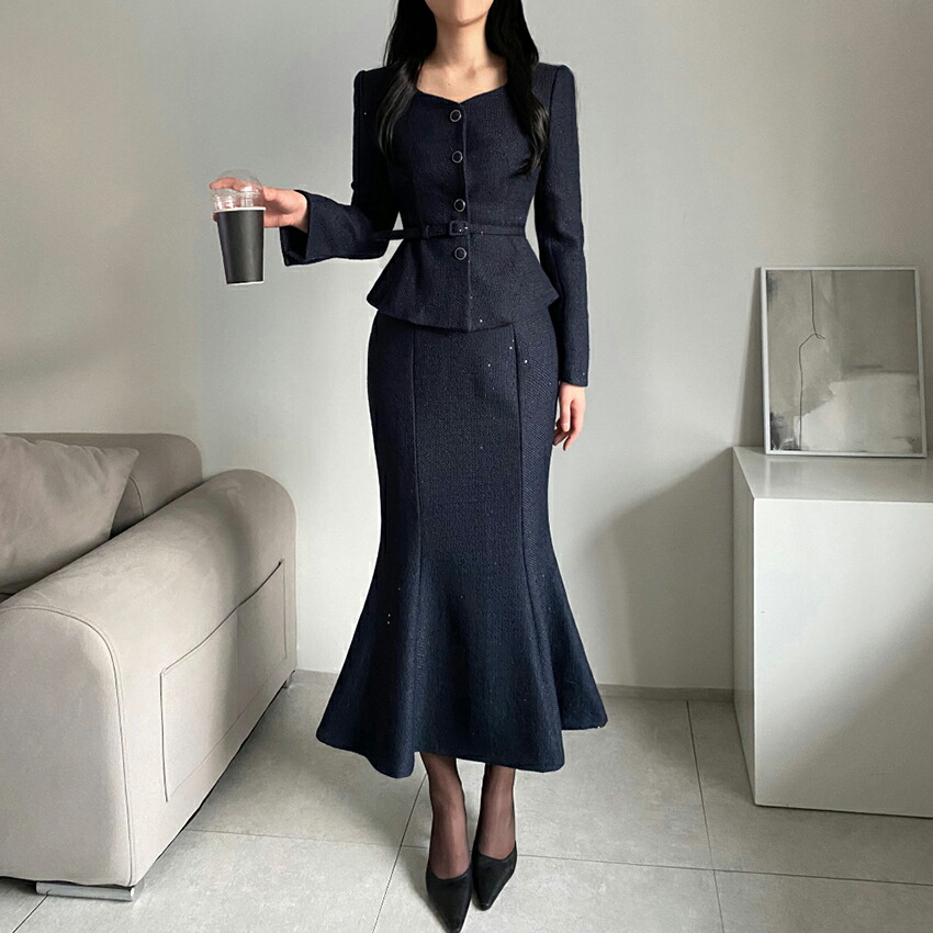 楽天市場】set レディース 韓国ファッション 上下セット アウター