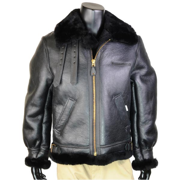 楽天市場】AVIREX B-3 フライトジャケット ムートン ブラック [ 40