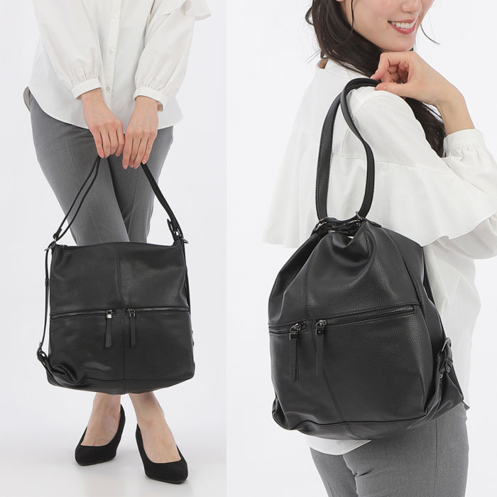 楽天市場】ショルダーカバン 多機能リュック レザーリュック 牛革 簡単