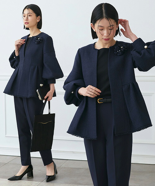 楽天市場】【ストレッチ】レディース セットアップ ママスーツ パンツ