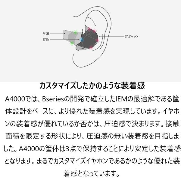 楽天市場】final A4000 【FI-A4DPLDN】 有線イヤホン リケーブル対応