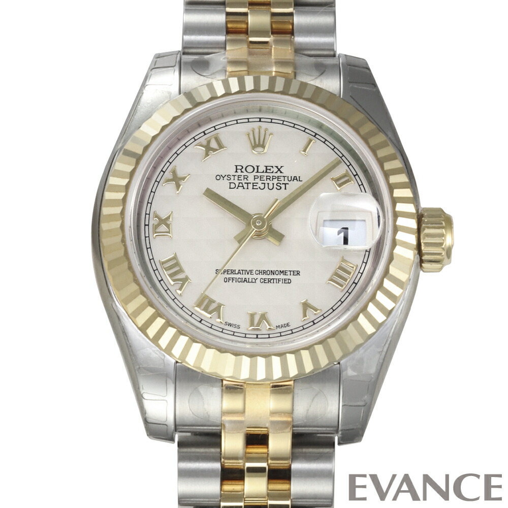 楽天市場】【中古】 ロレックス デイトジャスト 179173 アイボリー
