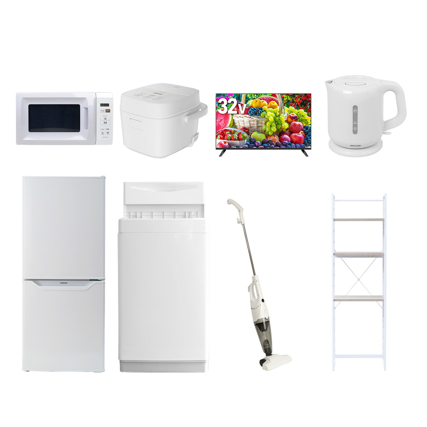 楽天市場】【設置サービス対応】 家電セット 一人暮らし 8点セット