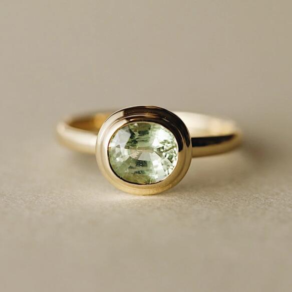 楽天市場】【9号】一点物〈one-off〉K18◇ミントガーネットリング 1.22
