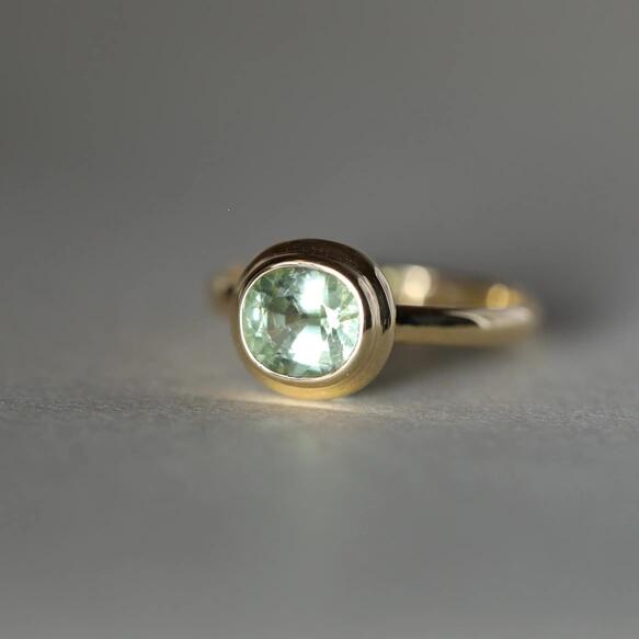 楽天市場】【9号】一点物〈one-off〉K18◇ミントガーネットリング 1.22