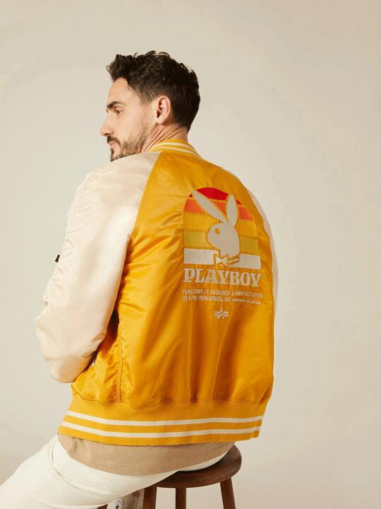 楽天市場】アルファインダストリー x プレイボーイ コラボ ジャケット