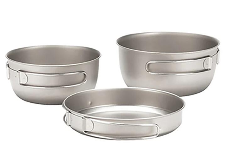 楽天市場】snow peak スノーピーク Titanium 3 Piece Cookset チタン3