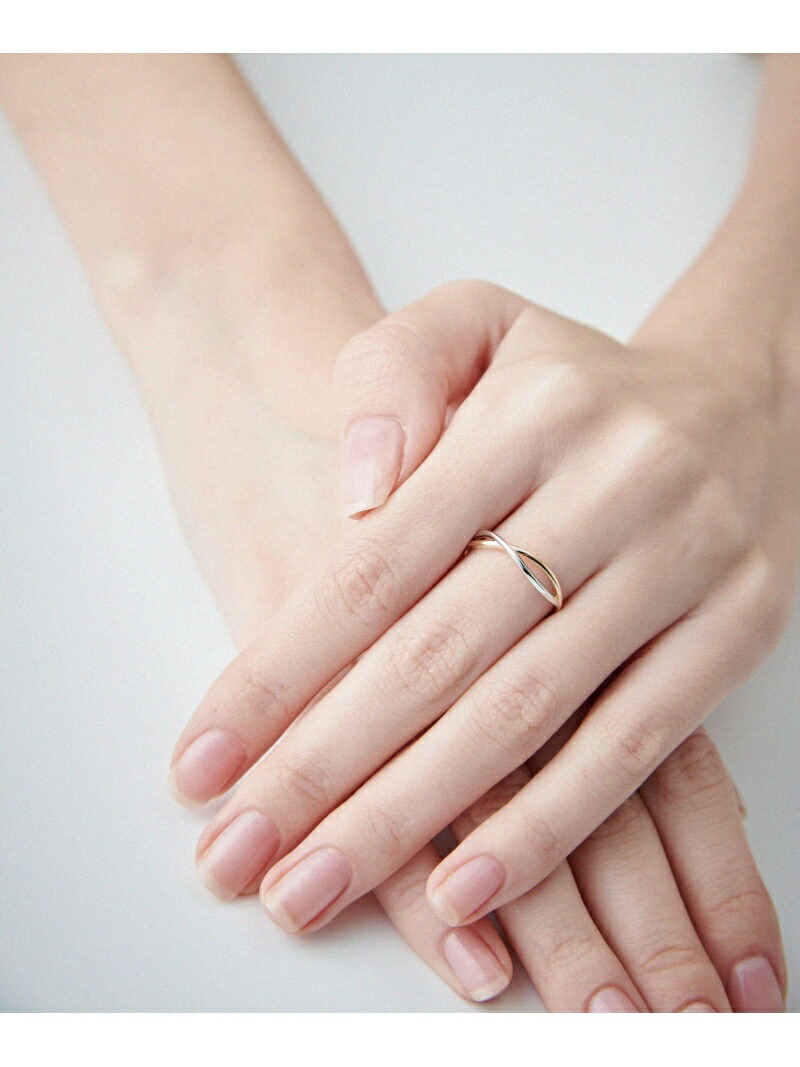 楽天市場】[レイヤード] K10YG クロス バイカラー リング ete エテ