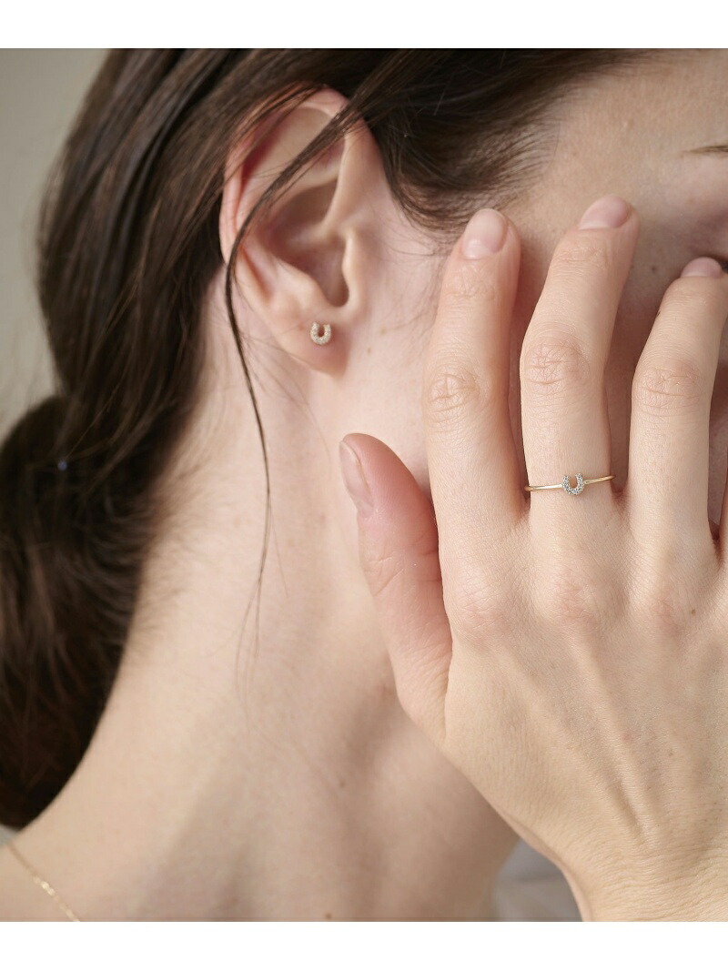 楽天市場】K10YG ダイヤモンド ホースシュー リング ete エテ