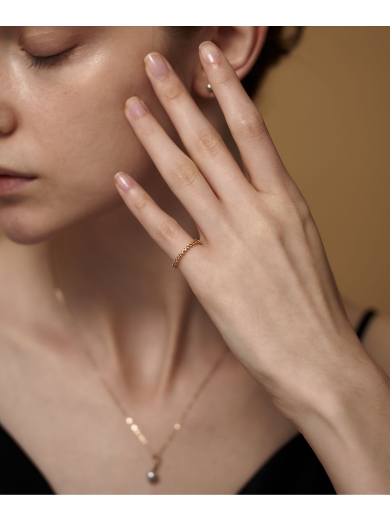 楽天市場】[プレイリング] K18YG ブラウンダイヤモンド ピンキーリング