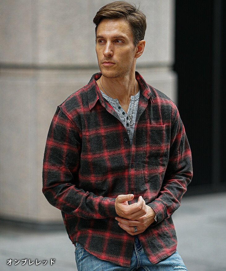 楽天市場】チェックシャツ メンズ 長袖 シャツ ネルシャツ チェック柄