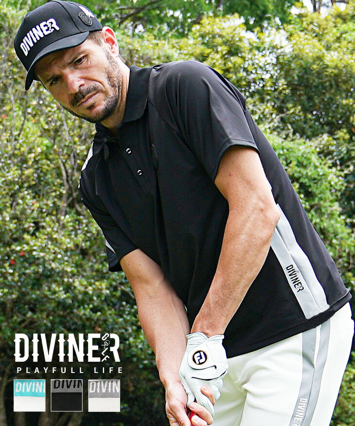 楽天市場】【DIVINER GOLF】 ゴルフウェア メンズ ポロシャツ 半袖