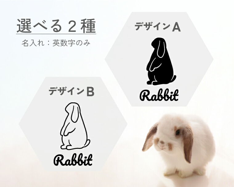 楽天市場】うさぎ ホーランドロップ シルエット 名入れ ジップパーカー