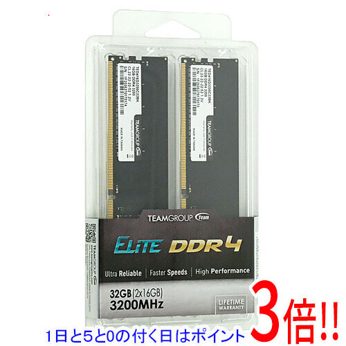 楽天市場】Team Elite Plus DDR4 3200Mhz デスクトップ用メモリ 32GB