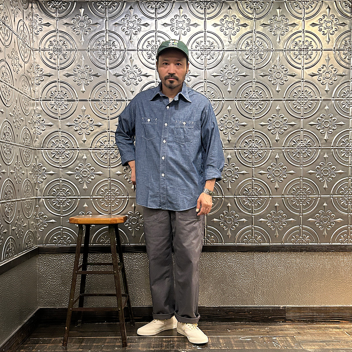 楽天市場】POST OVERALLS (ポストオーバーオールズ) ST.LOUIS CHAMBRAY