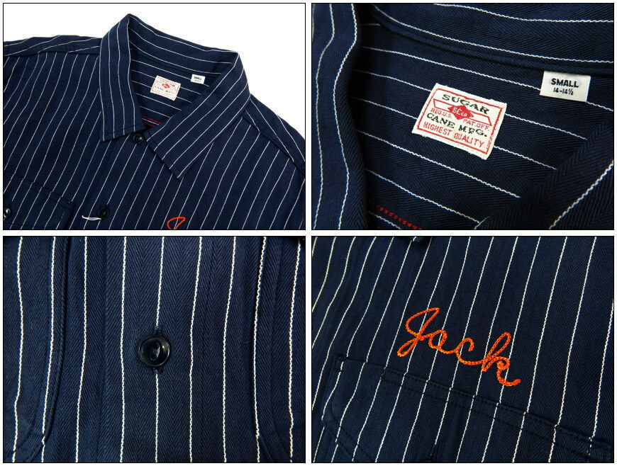 楽天市場】シュガーケーン SUGAR CANE コークストライプ 半袖 ワーク