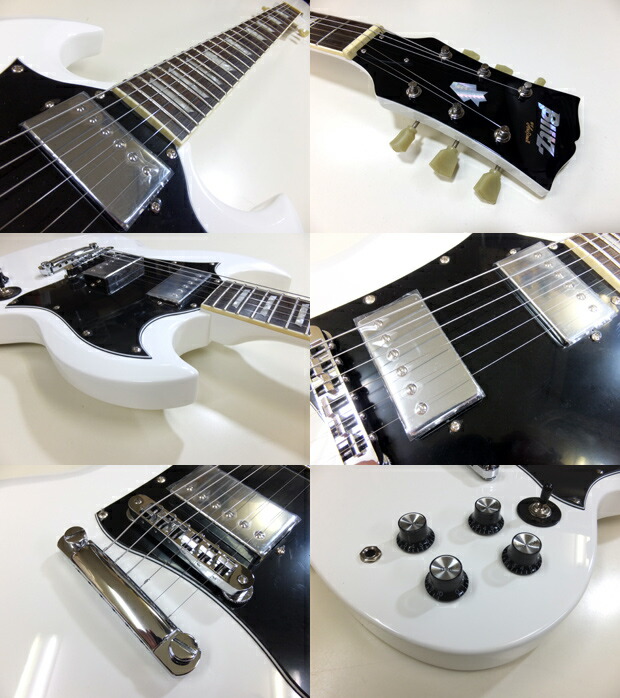 楽天市場】Blitz ブリッツ BSG-STD WH エレキギター SGタイプ