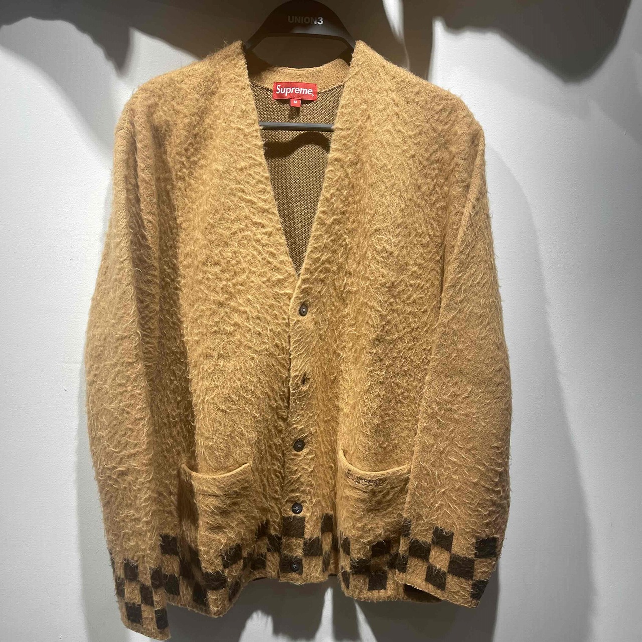 楽天市場】21ss Supreme Brushed Checkerboard Cardigan Tan Size-M