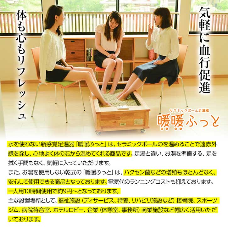 楽天市場】セラミック足湯 暖暖ふっと 2人用 / D-2 SoL セラミック