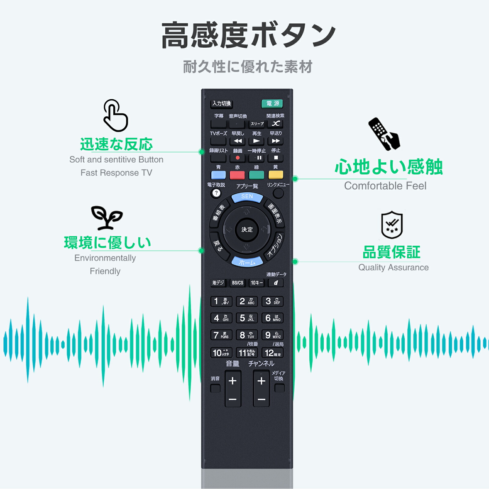 楽天市場】テレビリモコン RM-JD029 ソニー 代用 SONYテレビリモコン
