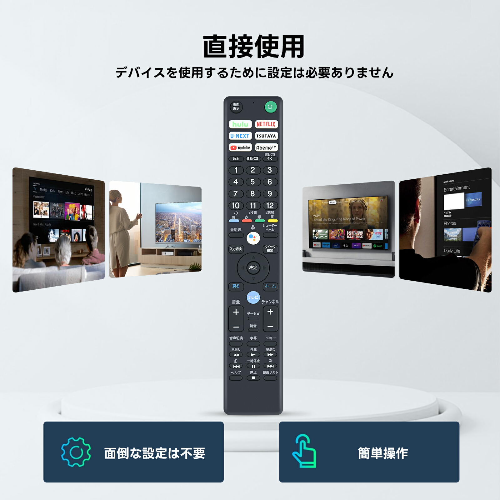 楽天市場】テレビリモコン RMF-TX421J ソニー 代用 SONYテレビリモコン