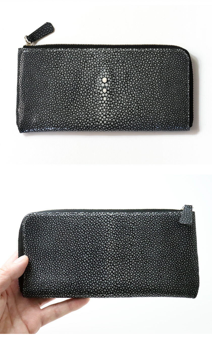 楽天市場】ANIMA 高級 エイ革 L字ファスナー ロングウォレット 長財布