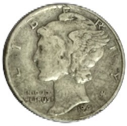 楽天市場】アメリカ銀貨 10セント銀貨 ダイム銀貨 美品～並品 1916年