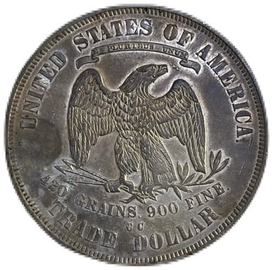 楽天市場】アメリカ銀貨 貿易銀 1ドル銀貨 1875年-CC 準未使用 Trade
