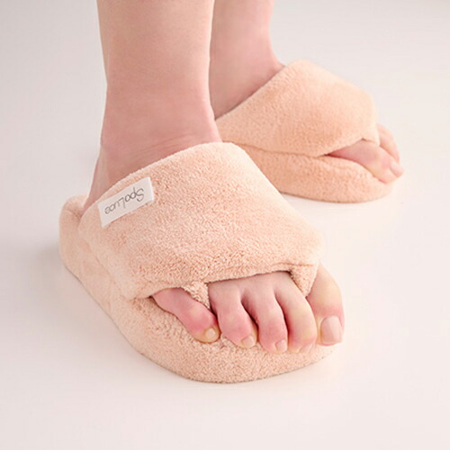 楽天市場】スパルーチェ SpaLuce フットケアスリッパ ピンク グレー