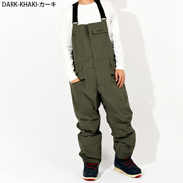 楽天市場】送料無料 スノーボードウェア SCAPE エスケープ BIB PANTS