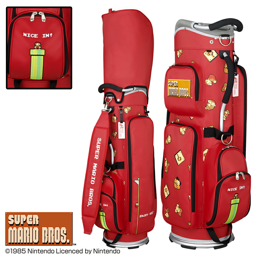 楽天市場】キャディバッグ 軽量 スーパーマリオブラザーズ キャディ