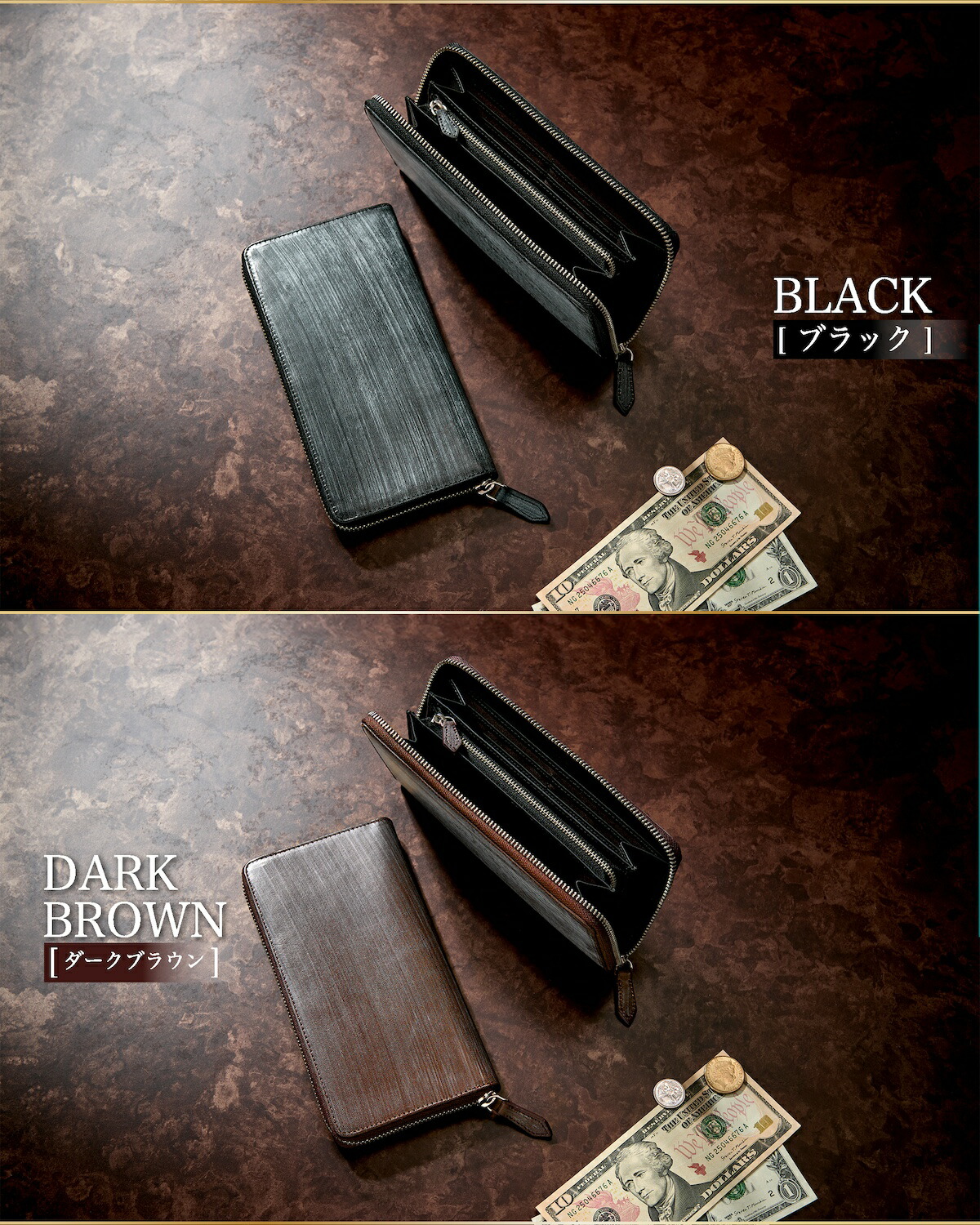 楽天市場】ブライドルレザー 財布 メンズ 長財布 本革 ラウンド