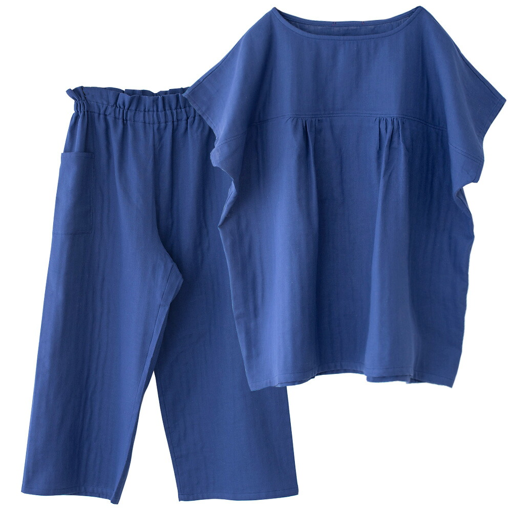 楽天市場】オーガニックコットン パジャマ（カラーネイビー