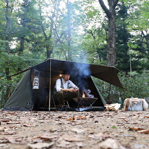 楽天市場】ソロテント 1人用 ポリコットン ツインポールソロテント QC