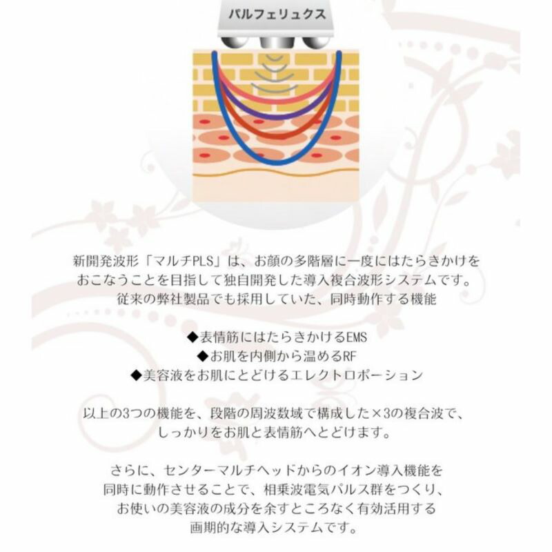 楽天市場】パルフェリュクス SPL-W01C マルチポレーション EMS 美顔器