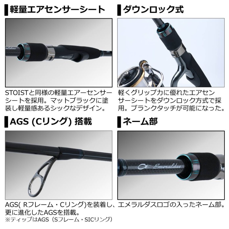 楽天市場】ダイワ(Daiwa) エメラルダス AIR AGS 75MLM・R / エギング