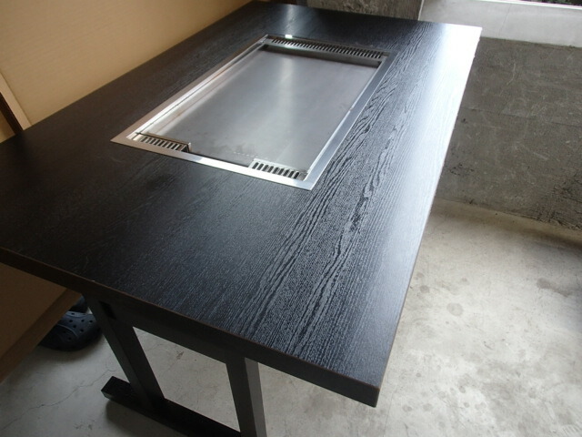 楽天市場】プロパンガス用 お好み焼き テーブル 4人用 お好み焼台 1200