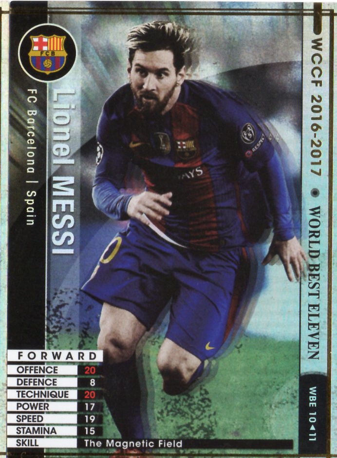 楽天市場】WCCF【16-17 Ver.3.0 WBE 10】リオネル・メッシ : フルアヘッド