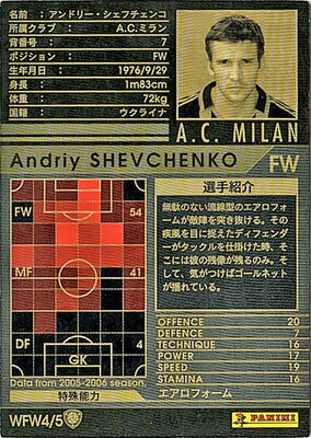 楽天市場】WCCF 05-06 WFW アンドリー・シェフチェンコ : フルアヘッド