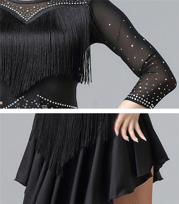 楽天市場】社交ダンス ラテンドレス 人気 ラテンダンス フリンジタイプ