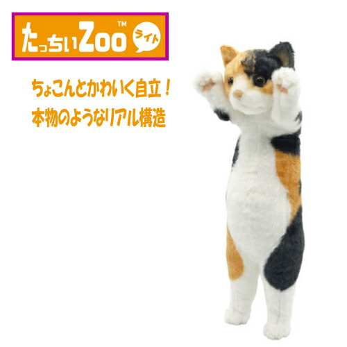 楽天市場】【正規品】 たっちぃZOO にゃんこ ライト 三毛猫 ぬいぐるみ