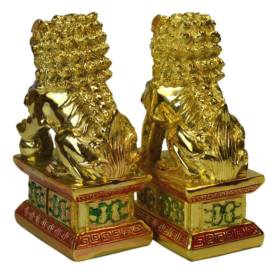 楽天市場】風水 獅子 玄関 置物 神社 龍 金 邪気払い お守り 風水