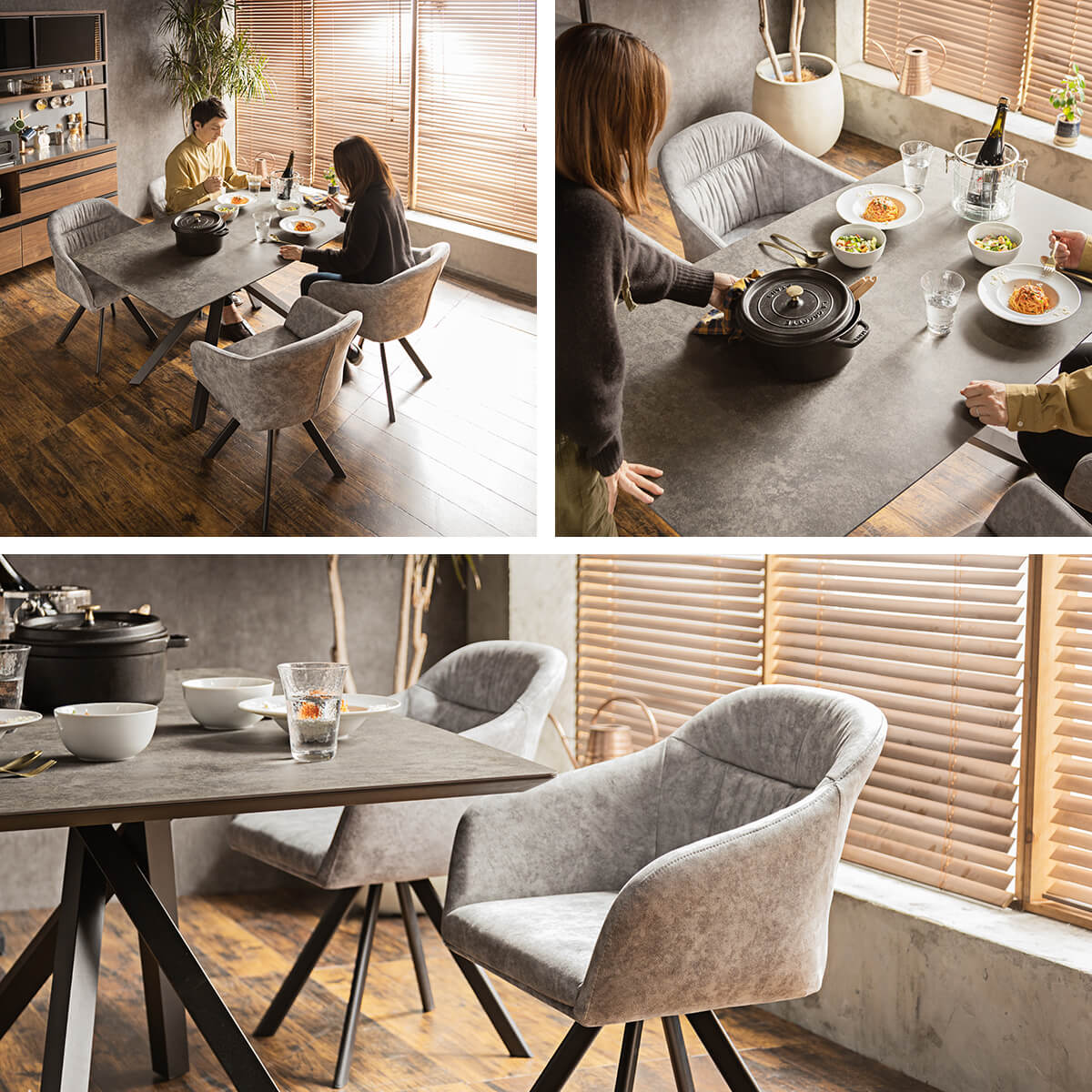 楽天市場】【開梱設置付】 ダイニングテーブル セラミック 4人掛け 幅