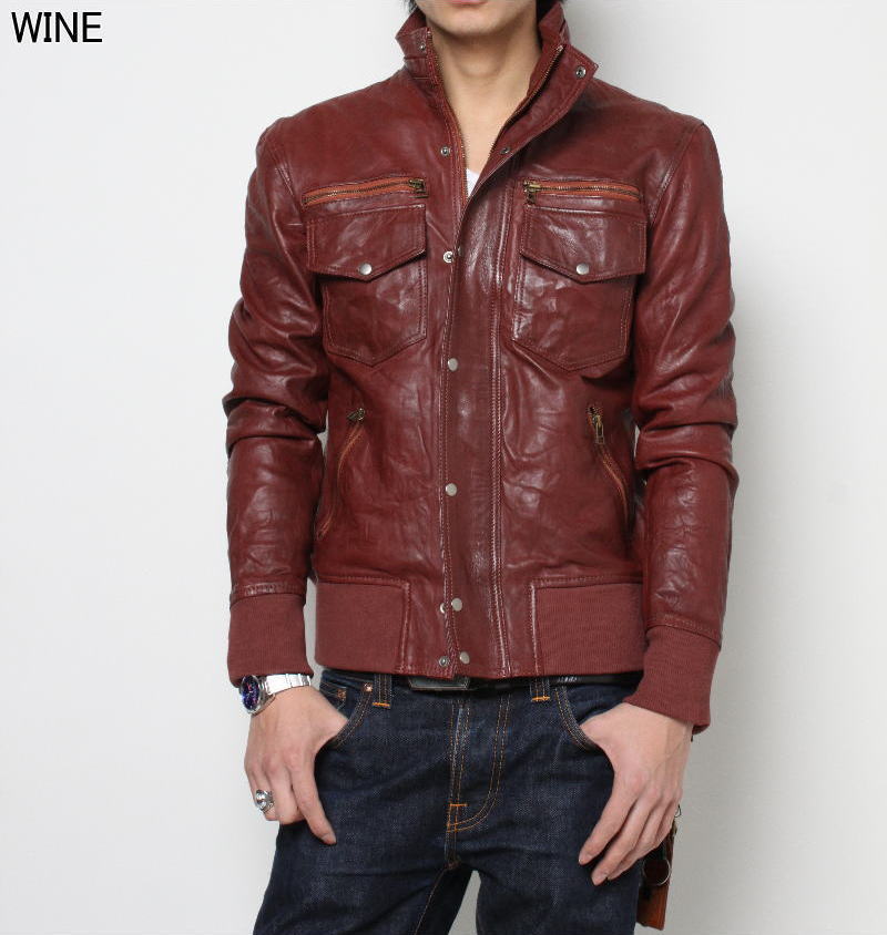 楽天市場】レザージャケット メンズ ラムレザー 革ジャケット 本革 革